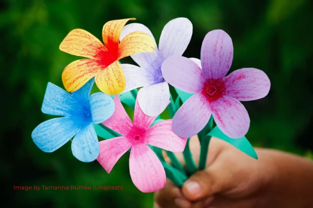Challenge to Personal Jurisdiction. Service of Process. Hand with bouquet of colorful flowers