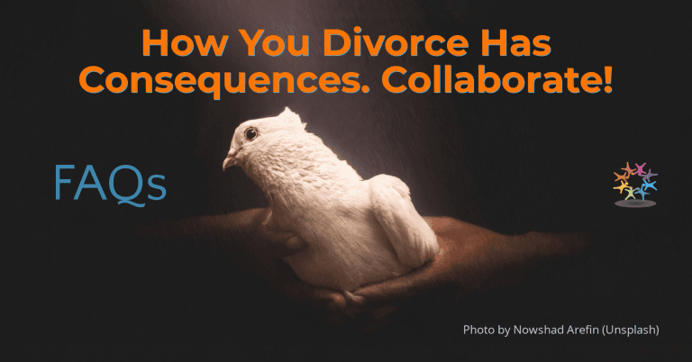 Collaborative FAQs White Dove in Hands. How You Divorce Has Consequences
