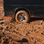 Van Stuck in Mud