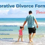 Father and child walking on beach. Collaborative Divorce Forms