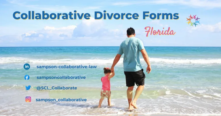 Father and child walking on beach. Collaborative Divorce Forms