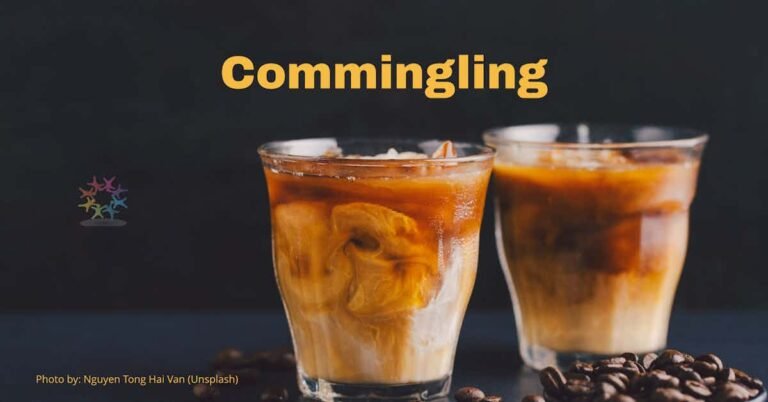 Coffee with cream commingling